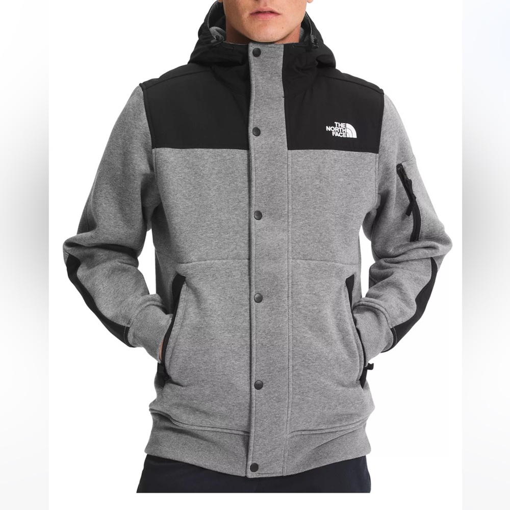 The North Face Highrail Gray Hooded Hoodie Jacket L Large
